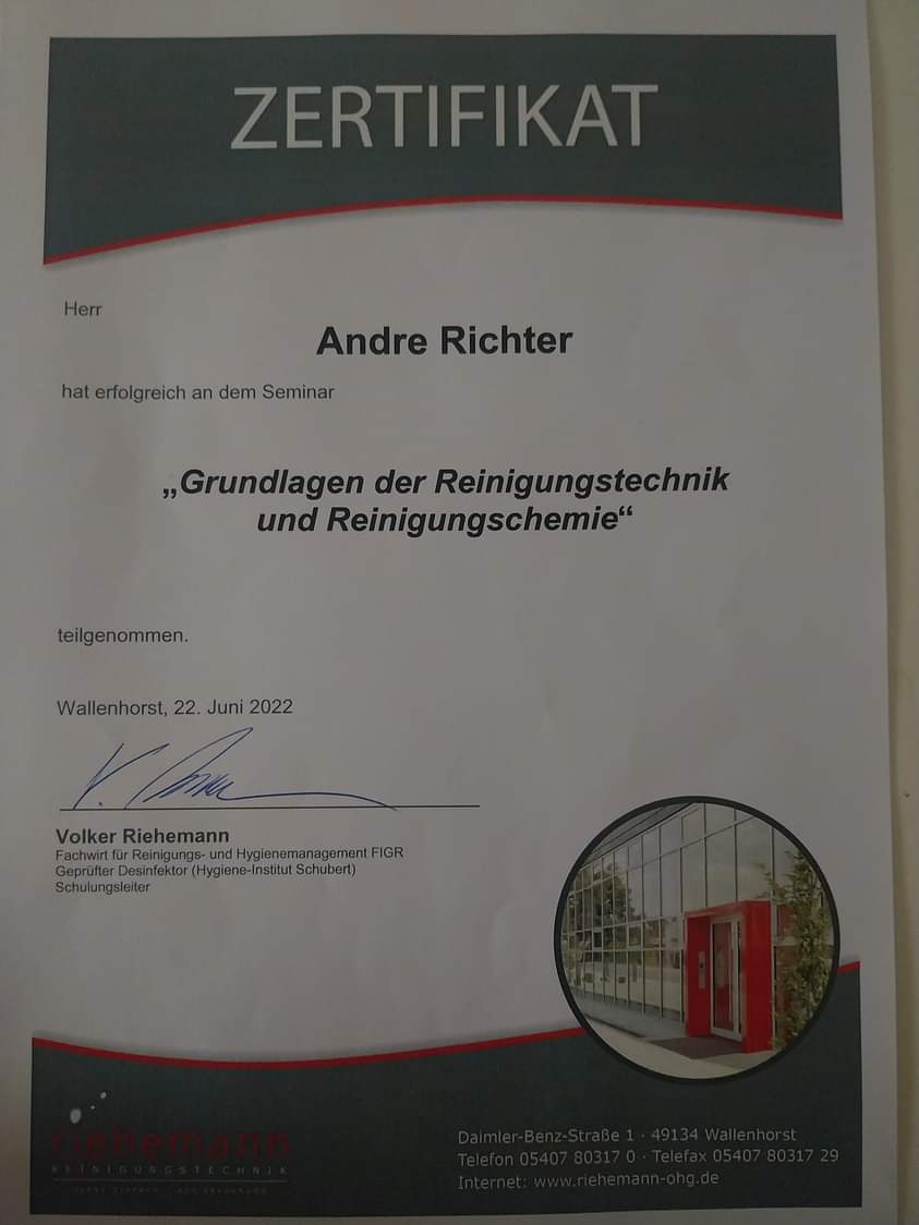 Reinigungsdienste Richter, Brunnenstraße 8 in Fürstenau