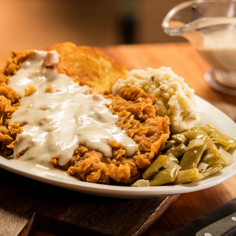 Country Fried Steak: Hand-breaded on Texas toast with gravy. Served with two sides. Cheddar's Scratch Kitchen Lexington (859)272-0891