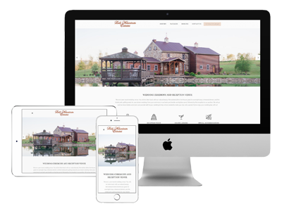 Responsive website design by EXEPLORE Managed Website Services: Wedding venue website design for Bell Mountain Estates.