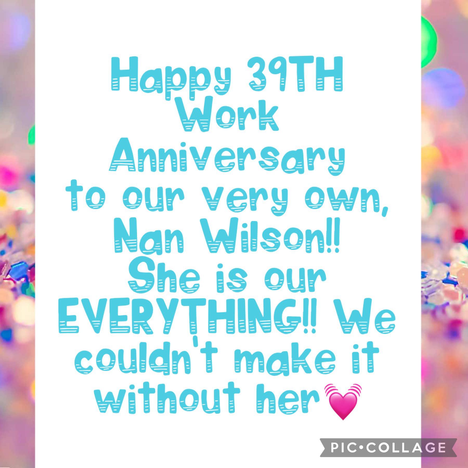 If you know her, YOU KNOW SHE IS OUR EVERYTHING!! So blessed to have Nan Thompson Wilson on our team, her wisdom, leadership and experience are our office goals to strive for! “Think like Nan”, “What would Nan do?” A career of knowledge and wisdom and we are so Thankful SHE IS OURS❣️ 39 years today!!! Congrats🎉💓