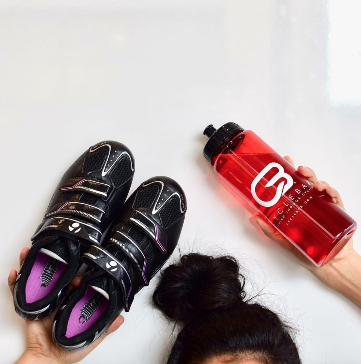 Cycling Shoes? CycleBar Reusable Water Bottle? A GREAT workout? All that and MORE is provided In Studio!