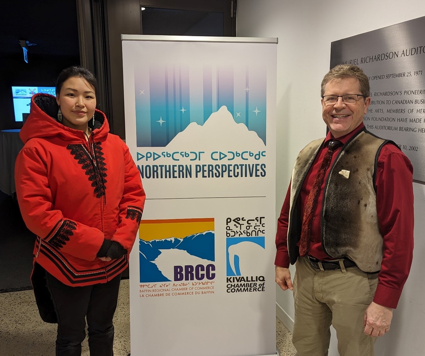 Talia Maksagak, Executive Director, Baffin Regional Chamber of Commerce, and Wade.jpg