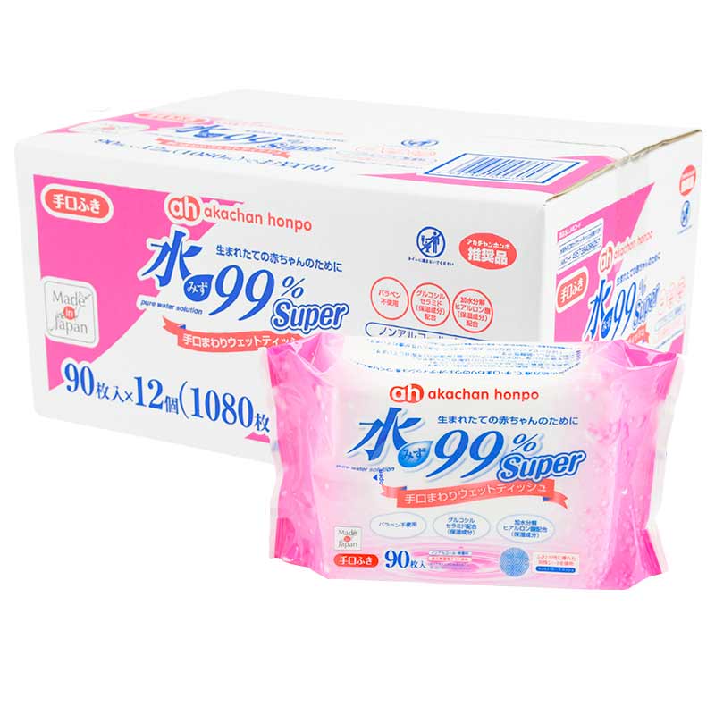 水99％Super　新生兒手口濕紙巾 12包入