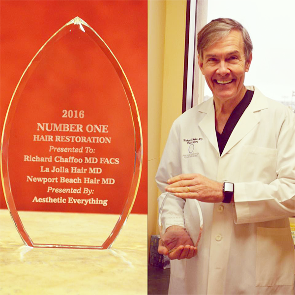Dr. Chaffoo’s hair restoration center in the San Diego area has been named number one in hair restoration by Aesthetic Everything in 2016. San Diego Hair MD is dedicated to providing compassionate care and service with our advanced hair restoration treatments for both men and women.