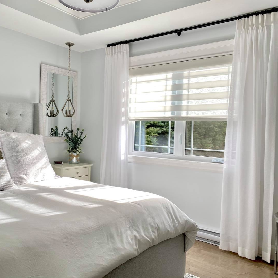 Timeless elegance - Dual Shades & Drapes Budget Blinds of Port Perry Blackstock (905)213-2583