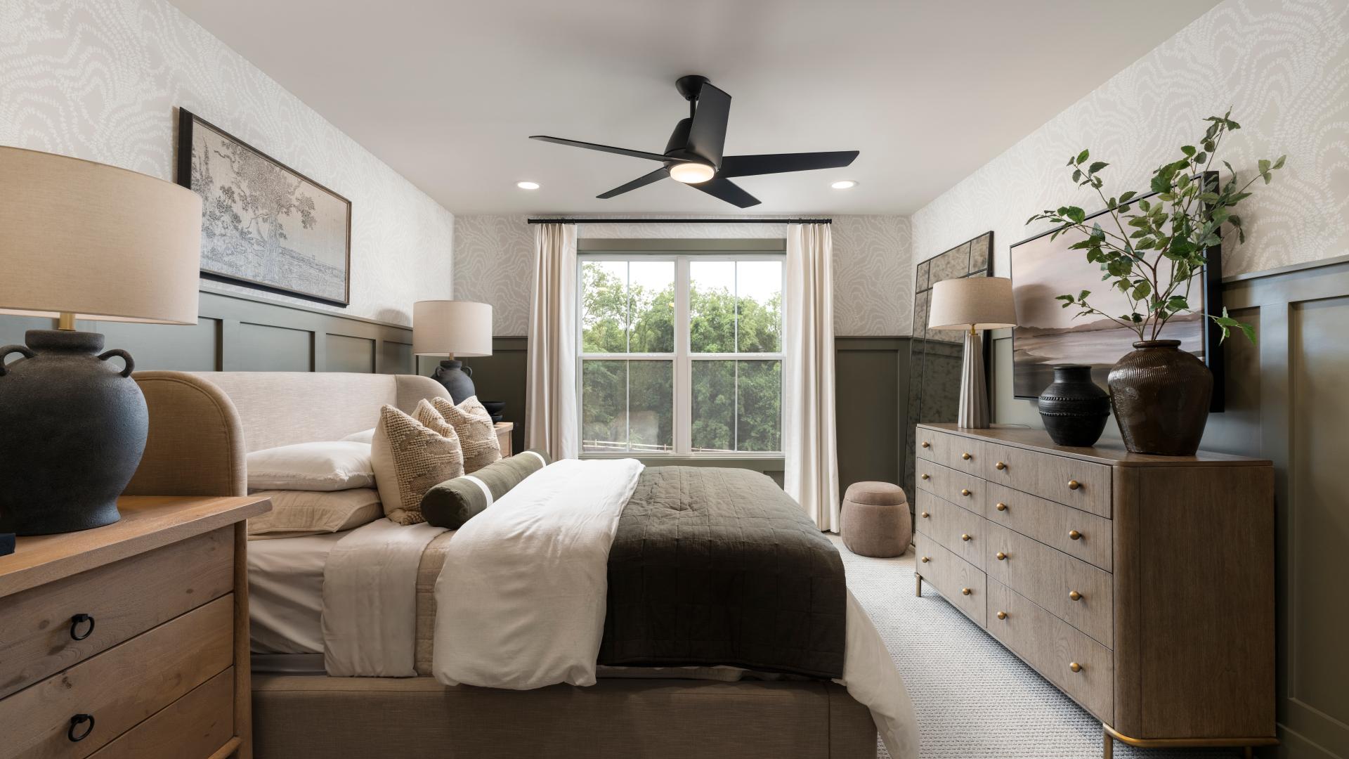Spacious secondary bedrooms share a hall bath 