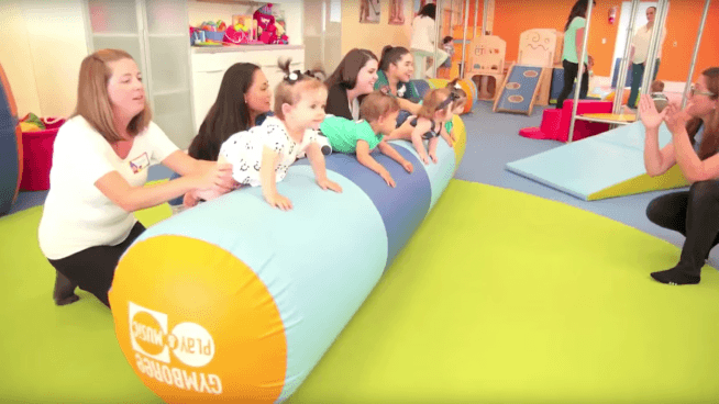Those first steps are a big adventure, and our play equipment gives new walkers an engaging place to practice. Gymboree’s infant classes in Chandler support emerging abilities through movement, exploration, and plenty of positive encouragement.