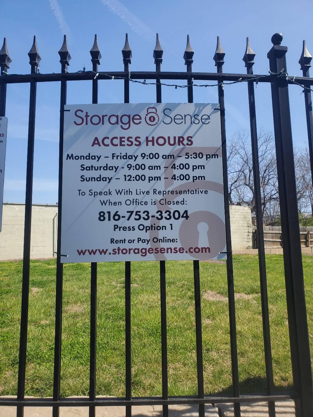 Gated Entrance to Storage Sense in Kansas City