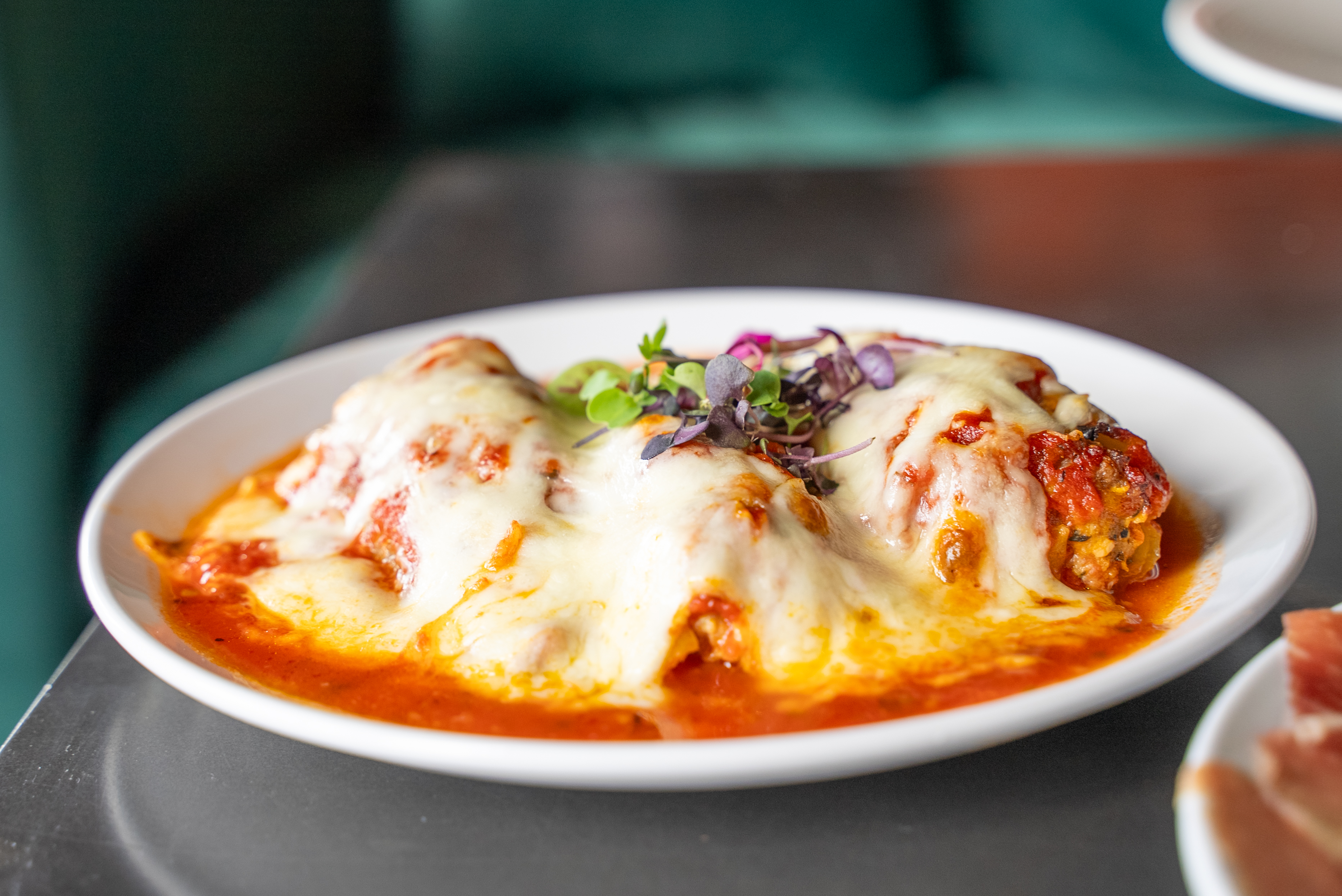 House made sausage stuffed peppers covered in mozzarella cheese and our signature red sauce.