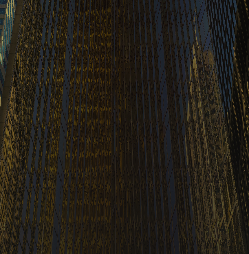 Close-up of the reflective windows of the Royal Bank Plaza skyscraper in downtown Toronto.