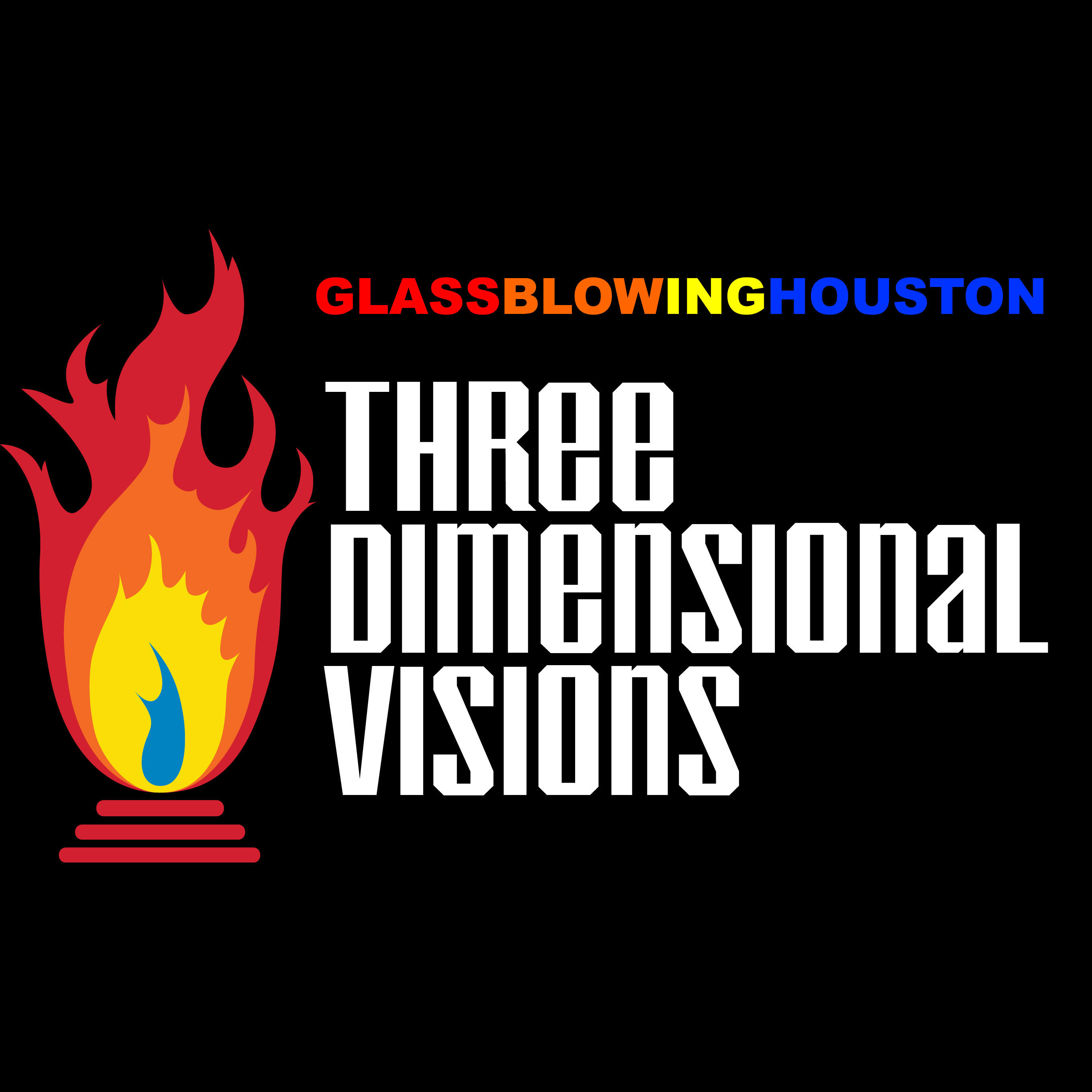 Three Dimensional Visions - Glass Blowing Houston Logo