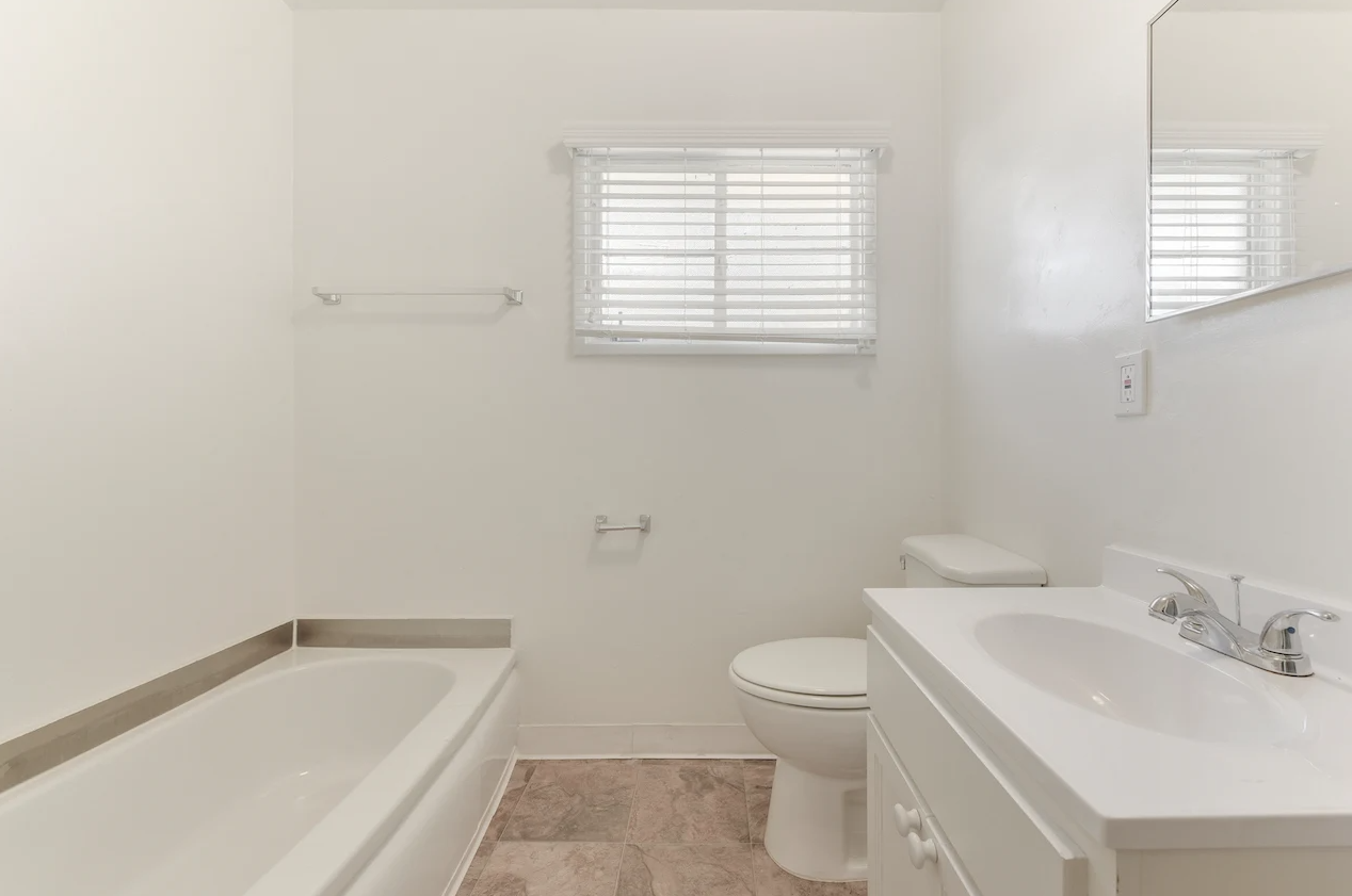 Bathroom space at Acclaim at Baldwin Apartments, California, 90008
