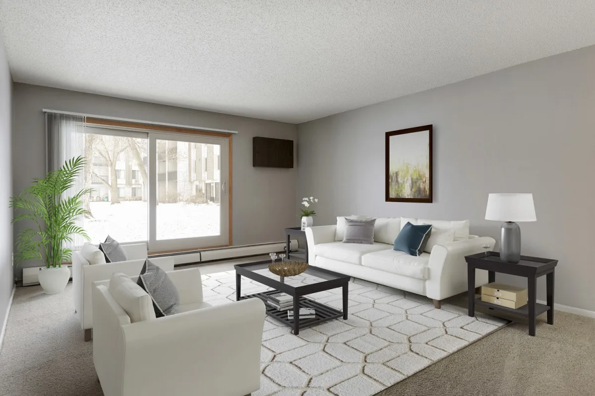 Living Room at Pebblebrook Flats
