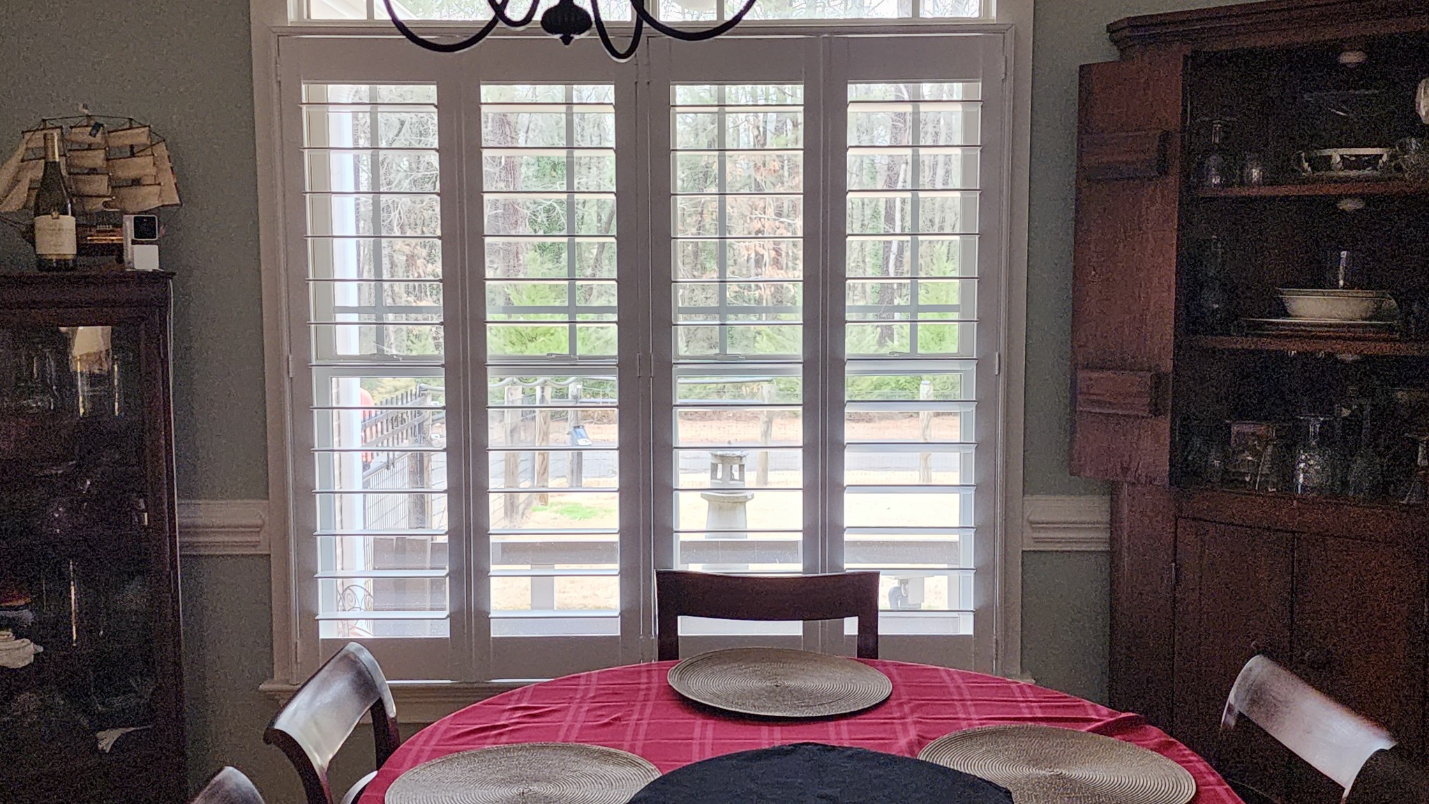 Shutters in the dining room