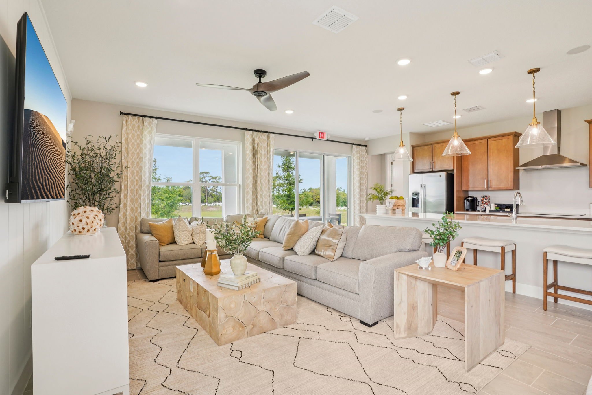 Living Area of the DRB Homes Trailside Model Home the Sweetgum Floor Plan located in Charming Mount Dora, Florida