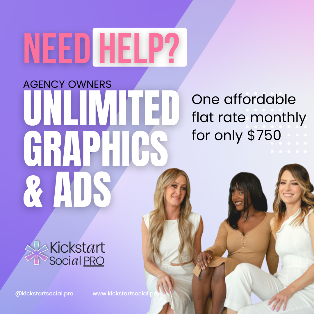 Unlimited social media graphics and ads with Kickstart Social PRO