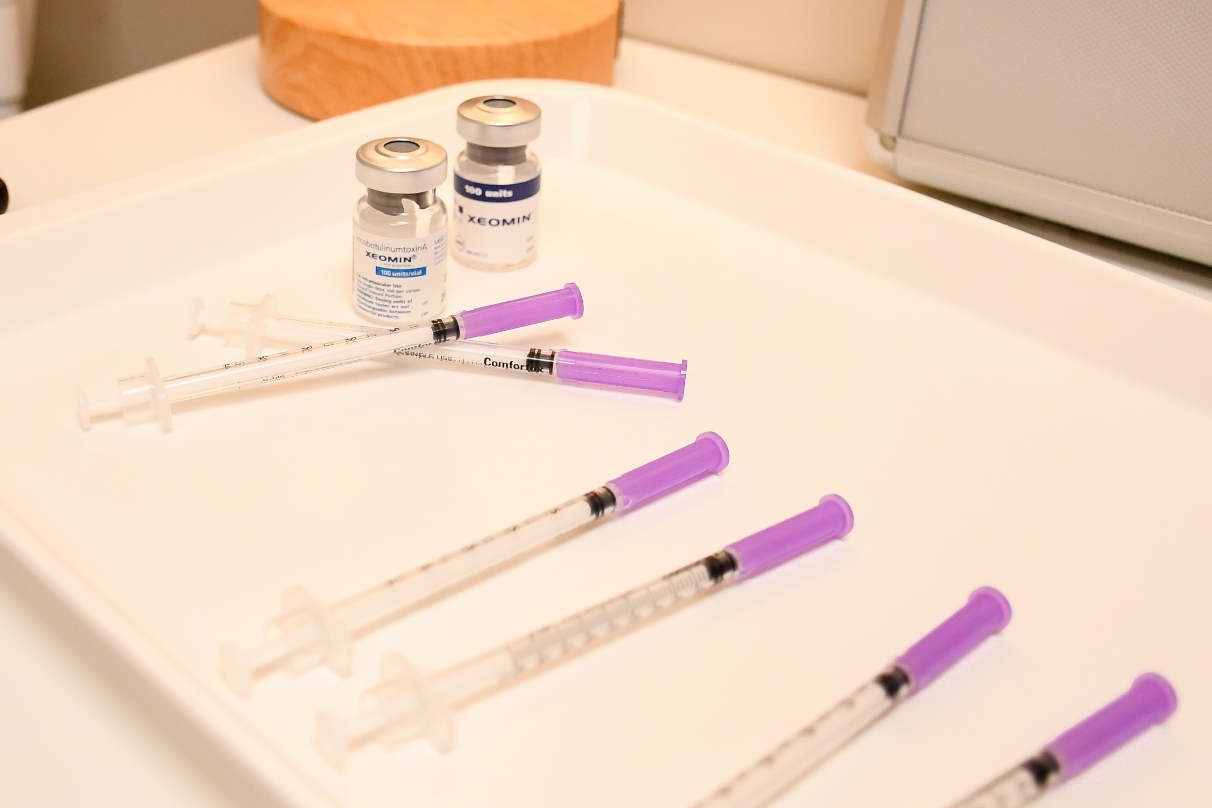 Injectables prepared for treatment: Botox, Dysport, Daxxify and fillers