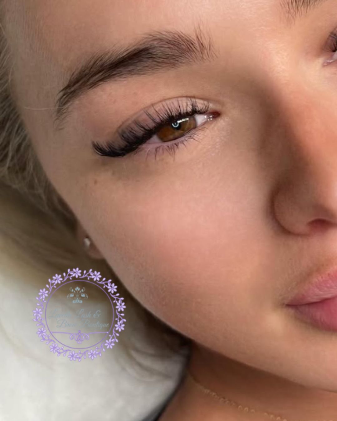 Beautiful doll-eye Wispy lashes at Laveda Lash & Brow