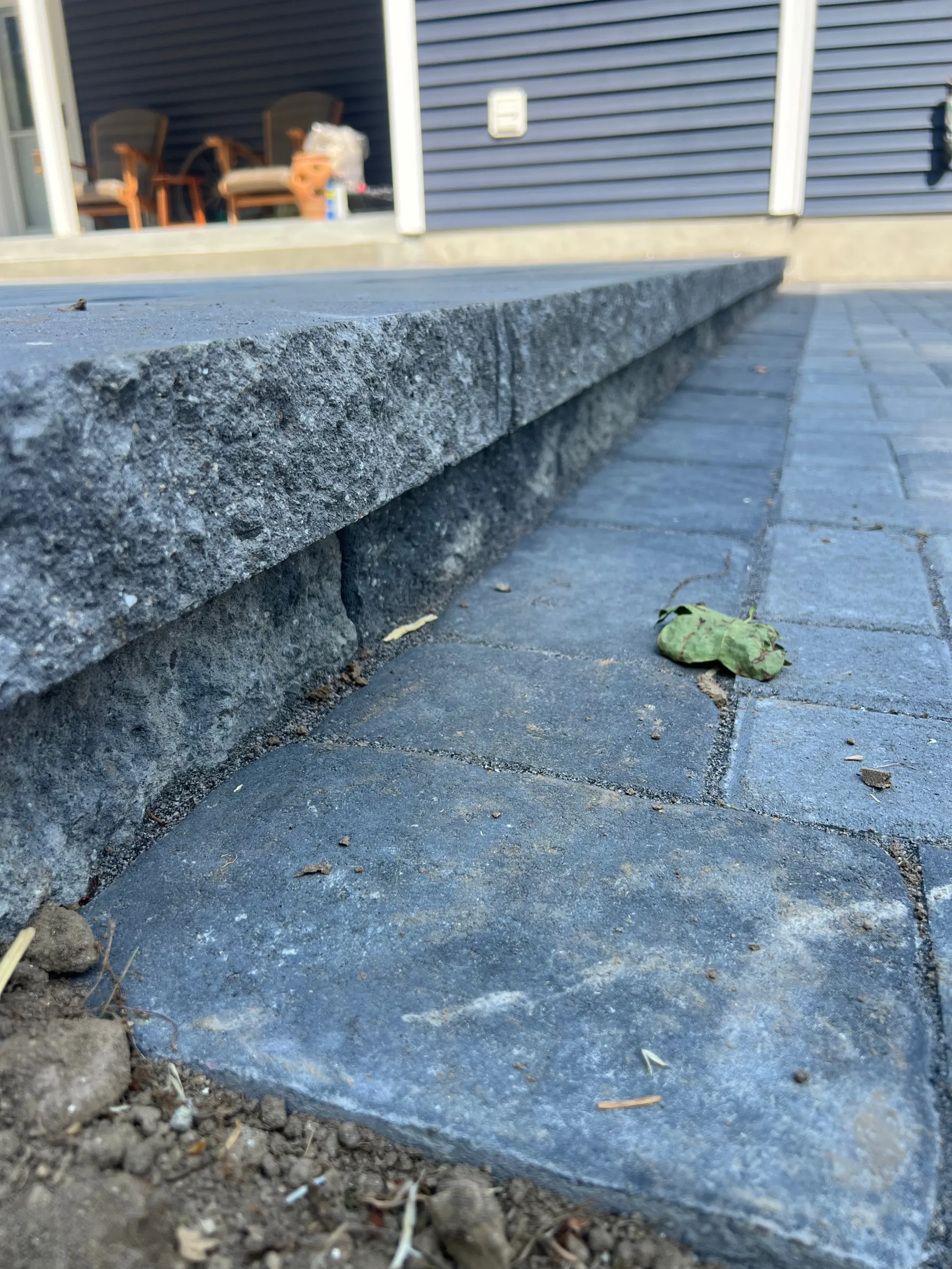 Steps and walkway combination - Steps project by General Masonry LLC.