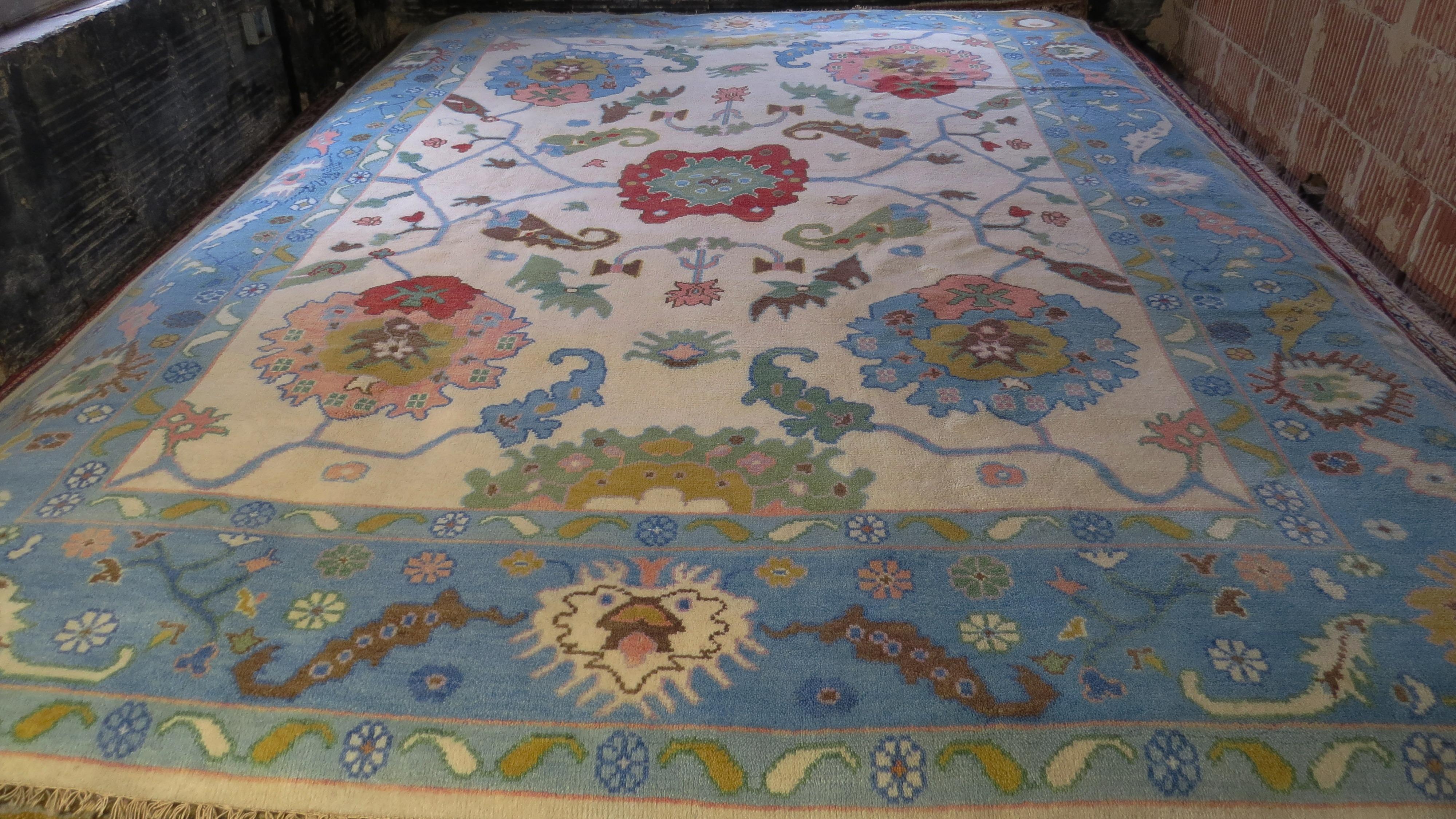 Modern Oushak Rugs at Carpetbeggars hand Knotted Rugs in Baltimore Md.