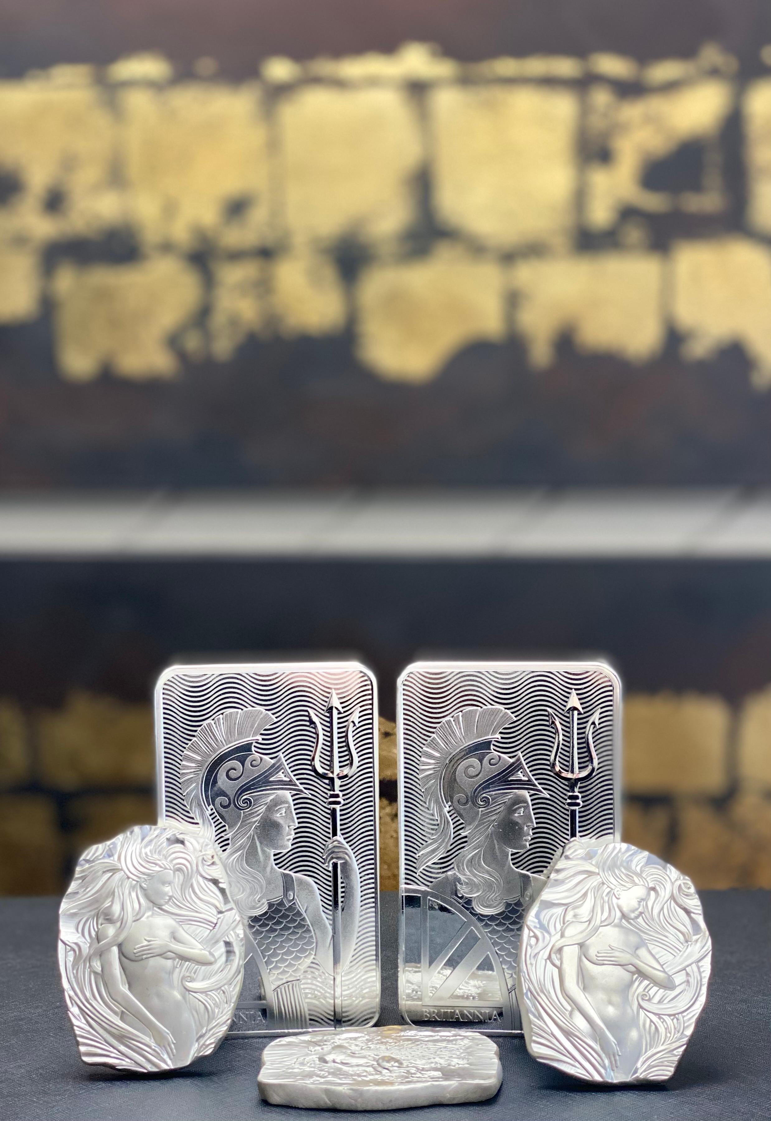 100 oz Silver Royal Mint Bars and Argentia 10 oz Silver