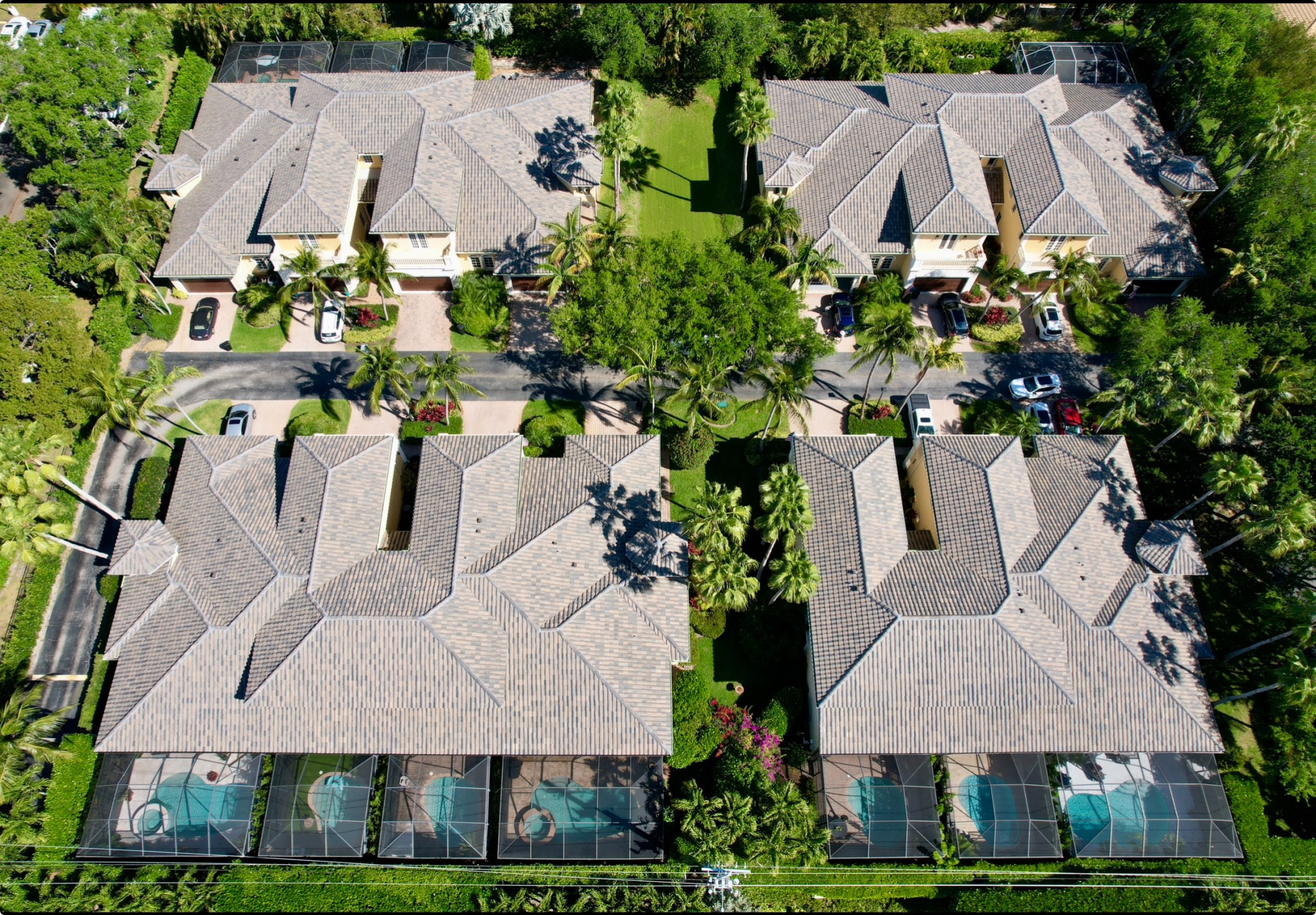 We replaced the roofs on all 4 buildings in this complex. We installed a barrel tile from Eagle called Concord Blend.