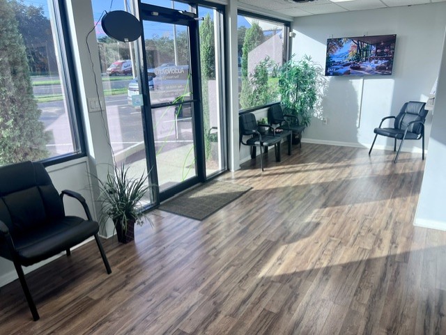 Interior photo of the entryway for AudioNova hearing clinic in Tavares, FL