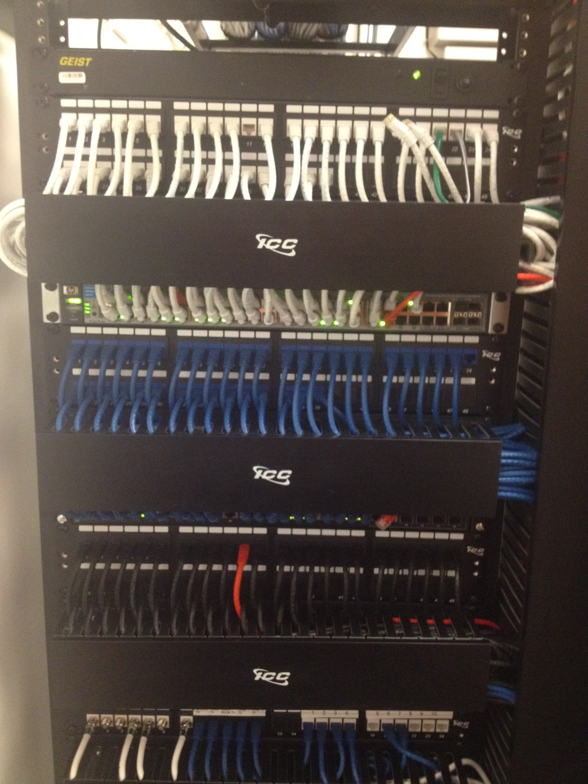 Color Coded Network Cabling