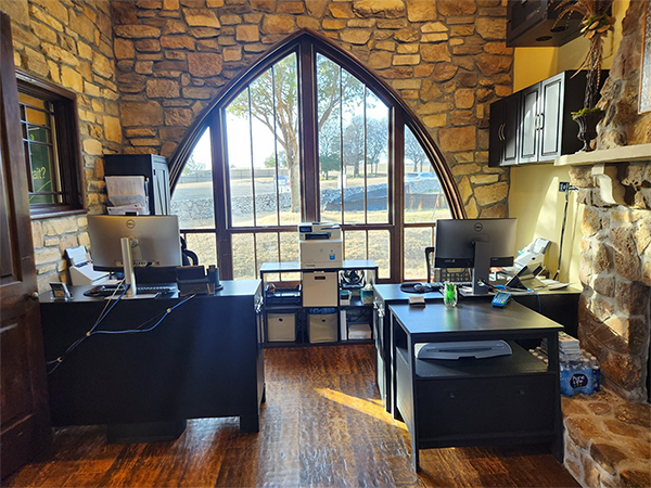 Interior photo of consultation office of the AudioNova hearing clinic in McKinney, TX