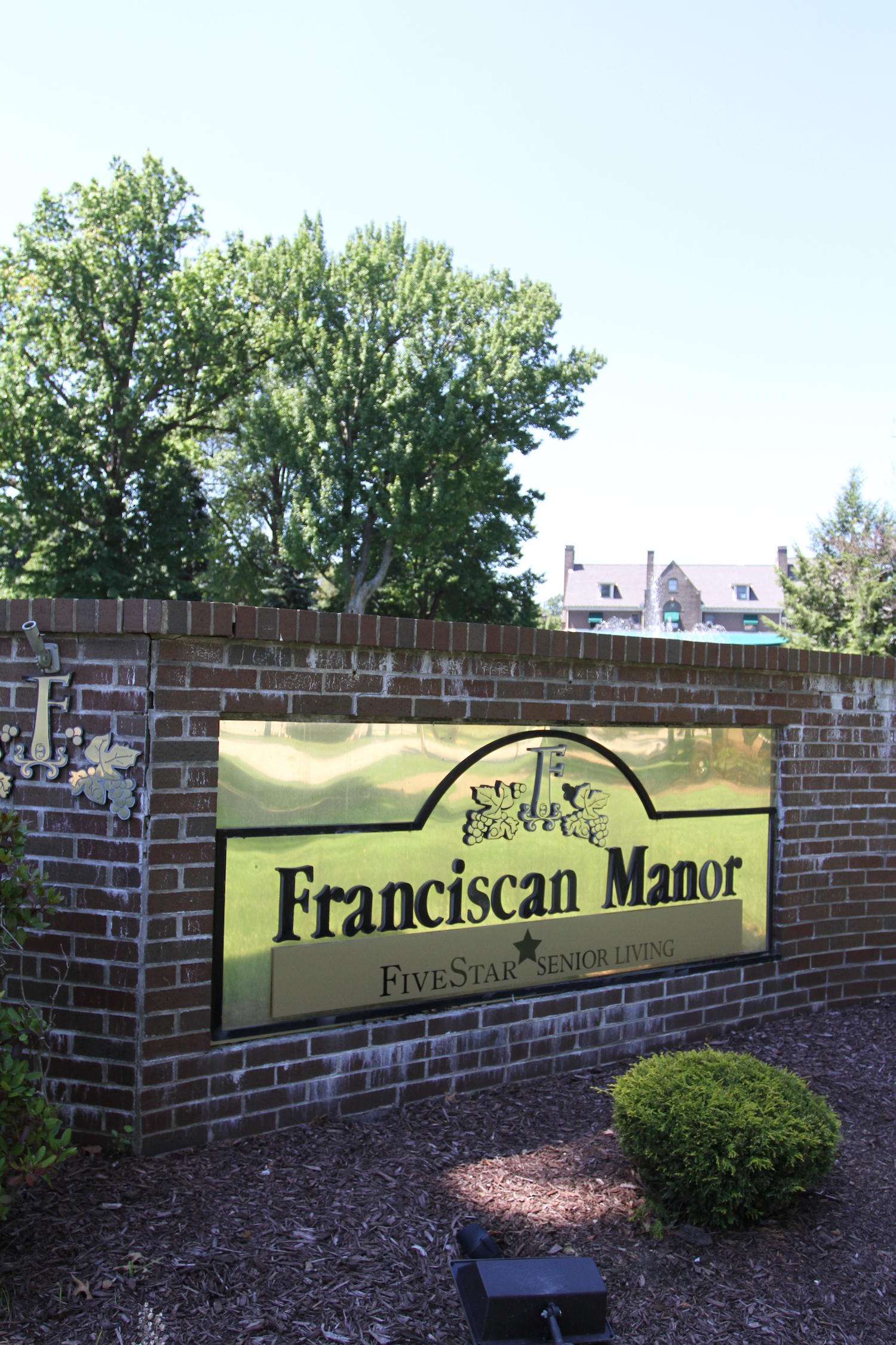 Franciscan Manor front sign