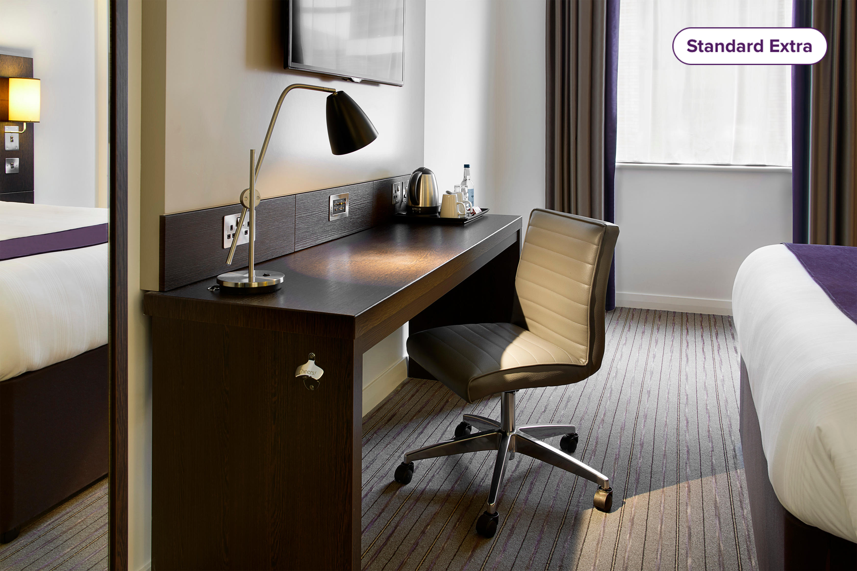 Standard Extra Bedroom with desk Premier Inn Liverpool City Centre (Moorfields) hotel Liverpool 03333 211233