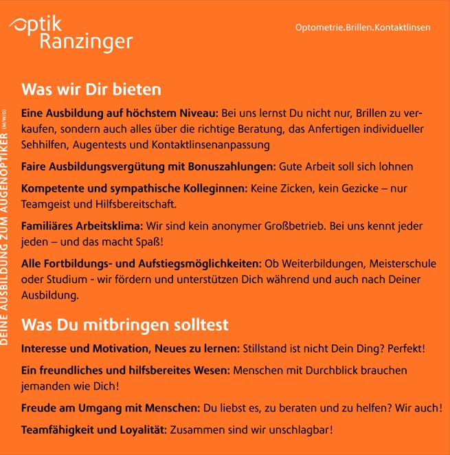Optik Ranzinger, Marktstr. 1 in Hauzenberg