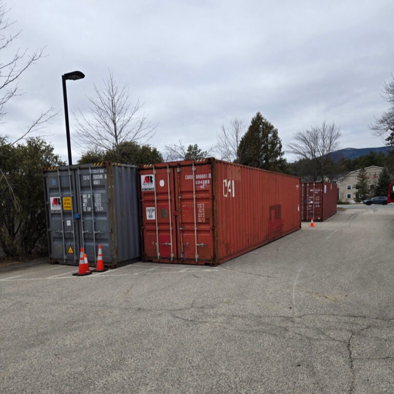Another successful 40ft storage container rental delivery in North Conway, NH by Abco Rental & Stora 