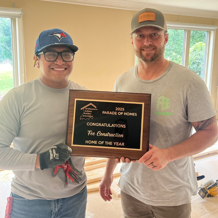 Fee Construction LLC was named Home of the Year at the 2025 Southwestern Indiana Builders Association Parade of Homes — a testament to the team's commitment to quality craftsmanship and exceptional results. Fee Construction proudly serves residential and commercial clients throughout Evansville, IN and the tri-state area. Call (812) 626-1013 or visit feeconstruction.com to start your project.