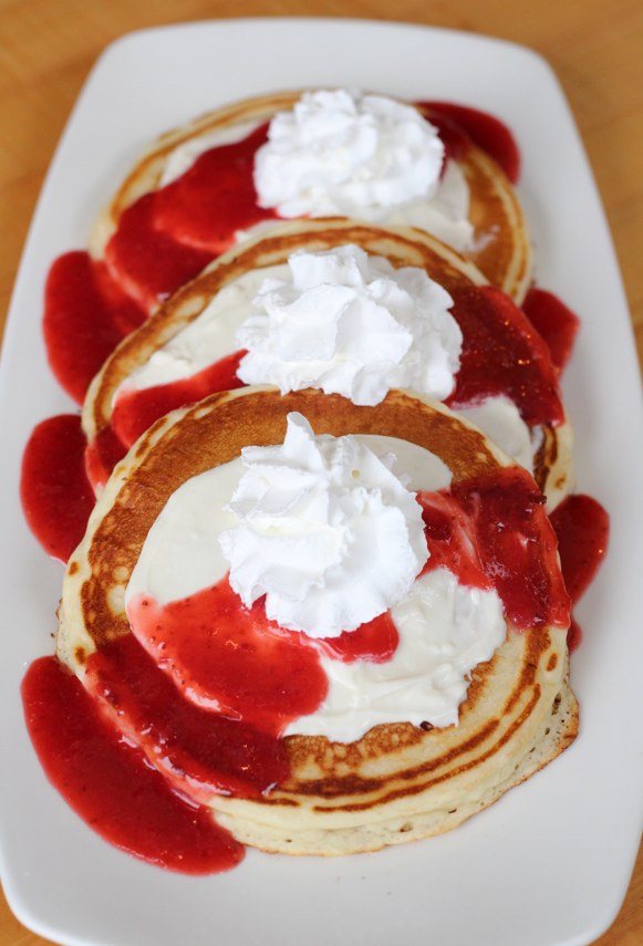 Urban Egg Strawberry Cheesecake Pancakes