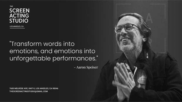 Images Aaron Speiser - The Screen Acting Studio