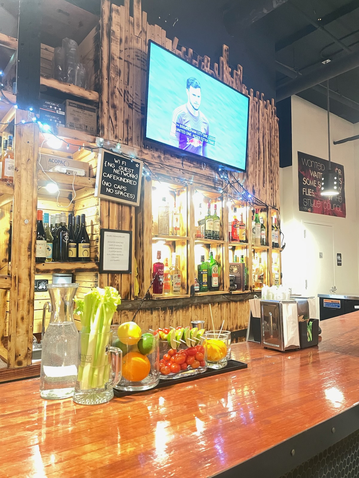 Join us at the back bar to watch soccer games and other sports while enjoying the best breakfast best coffee best brunch and best lunch in Falls Church