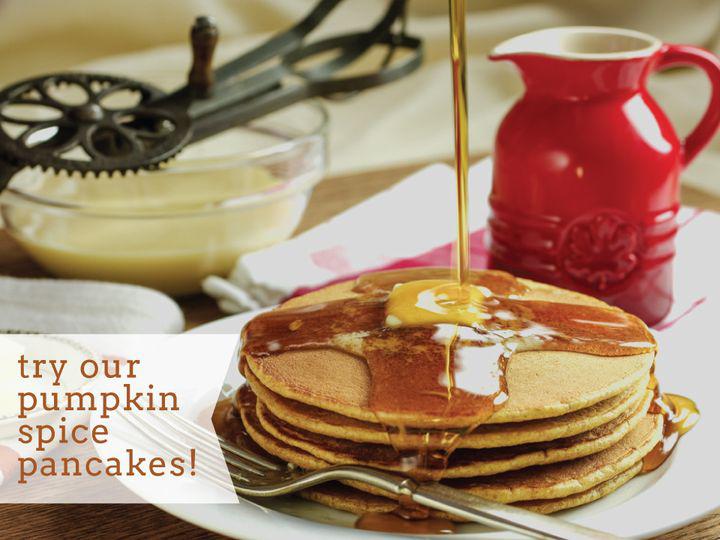 These pumpkin spice pancakes will be perfect for the weekend with butter and a drizzle of maple syrup. Here's our mini-recipe for these tasty, fall flapjacks