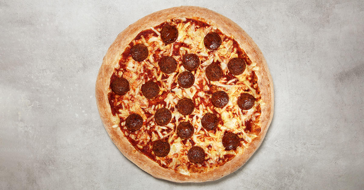 Papa Johns Jackfruit 'Pepperoni' Pizza Papa Johns Pizza Macclesfield 01625 617070