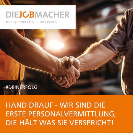 DIE JOBMACHER – Ihre erste Wahl für zuverlässige Personalvermittlung. Mit einem Handschlag versprechen wir Präzision und Partnerschaft, um Fachkräfte und Top-Unternehmen zusammenzuführen. Unser Motto 'Hand drauf' steht für unser Engagement und Vertr...