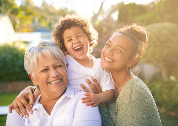 A multigenerational family.