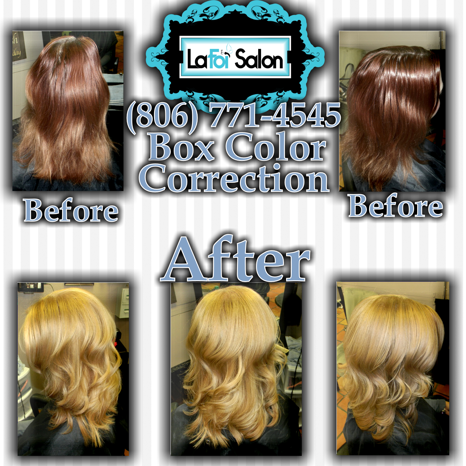 Box Hair Color Correction  By: LeeAnn Floyd www.lafoisalon.com   lafoisalon   hairsalonslubbock