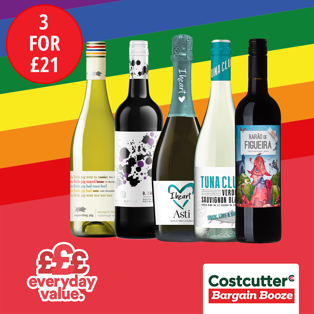 3 for £21 on selected wines Costcutter featuring Bargain Booze Nuneaton 02476 394515