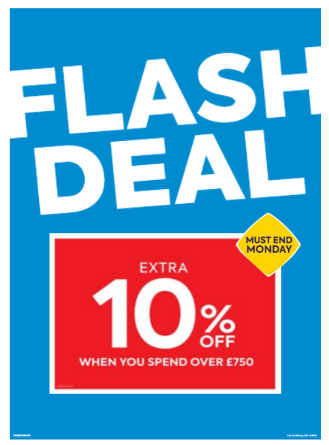 Flash Deal Now on at Dreams 03/09/26-07/09/26.