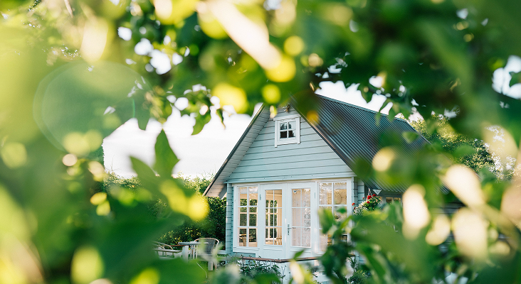 The exterior of a cottage home.