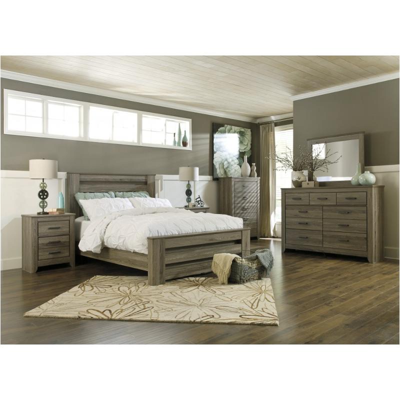 B248 Ashley Furniture Zelen Queen Poster Bed