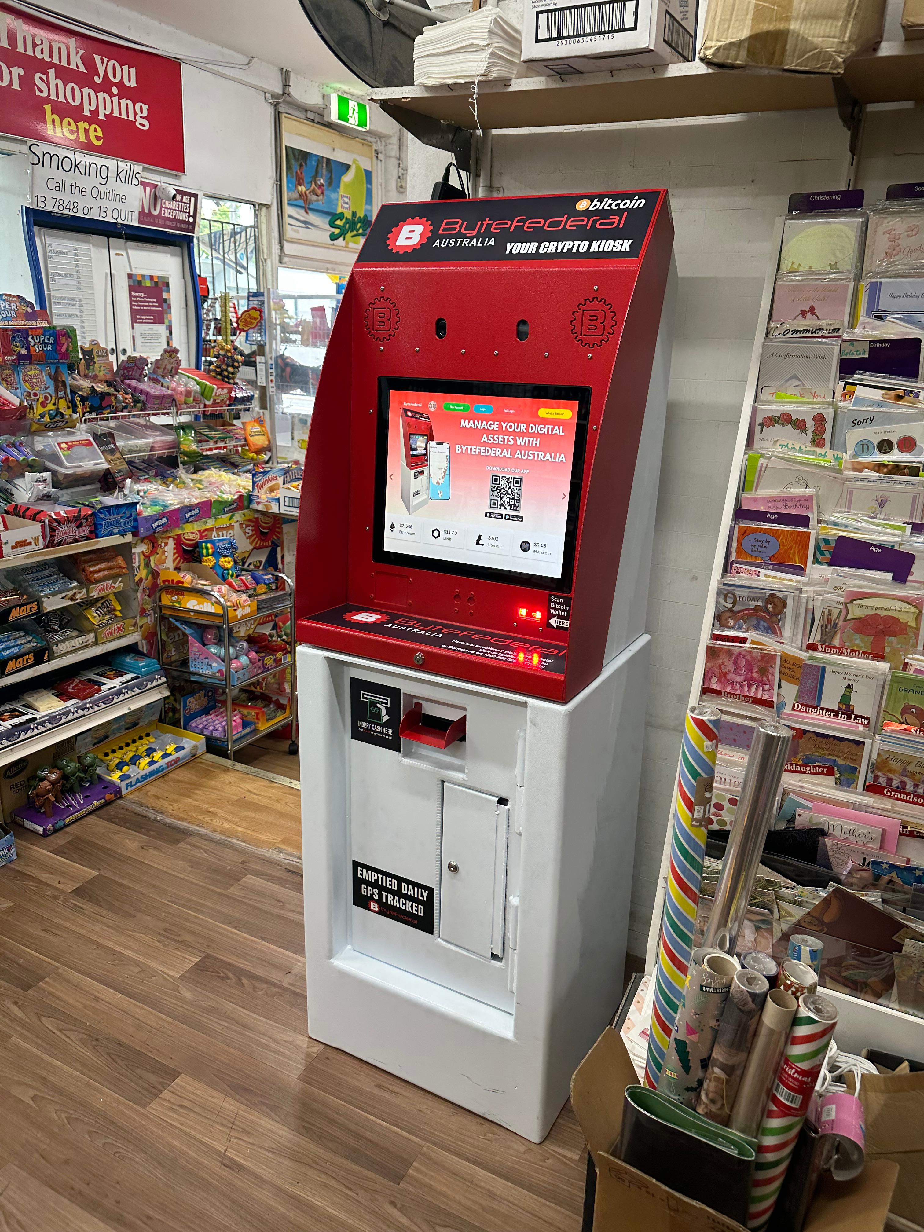 Images ByteFederal Australia Bitcoin ATM (G & M Convenience Store)