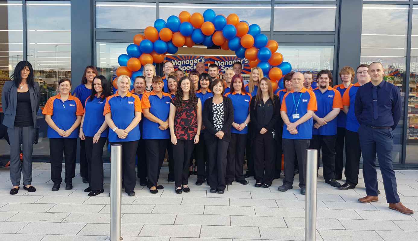The store colleagues on opening day at the new B&M Parsonage.