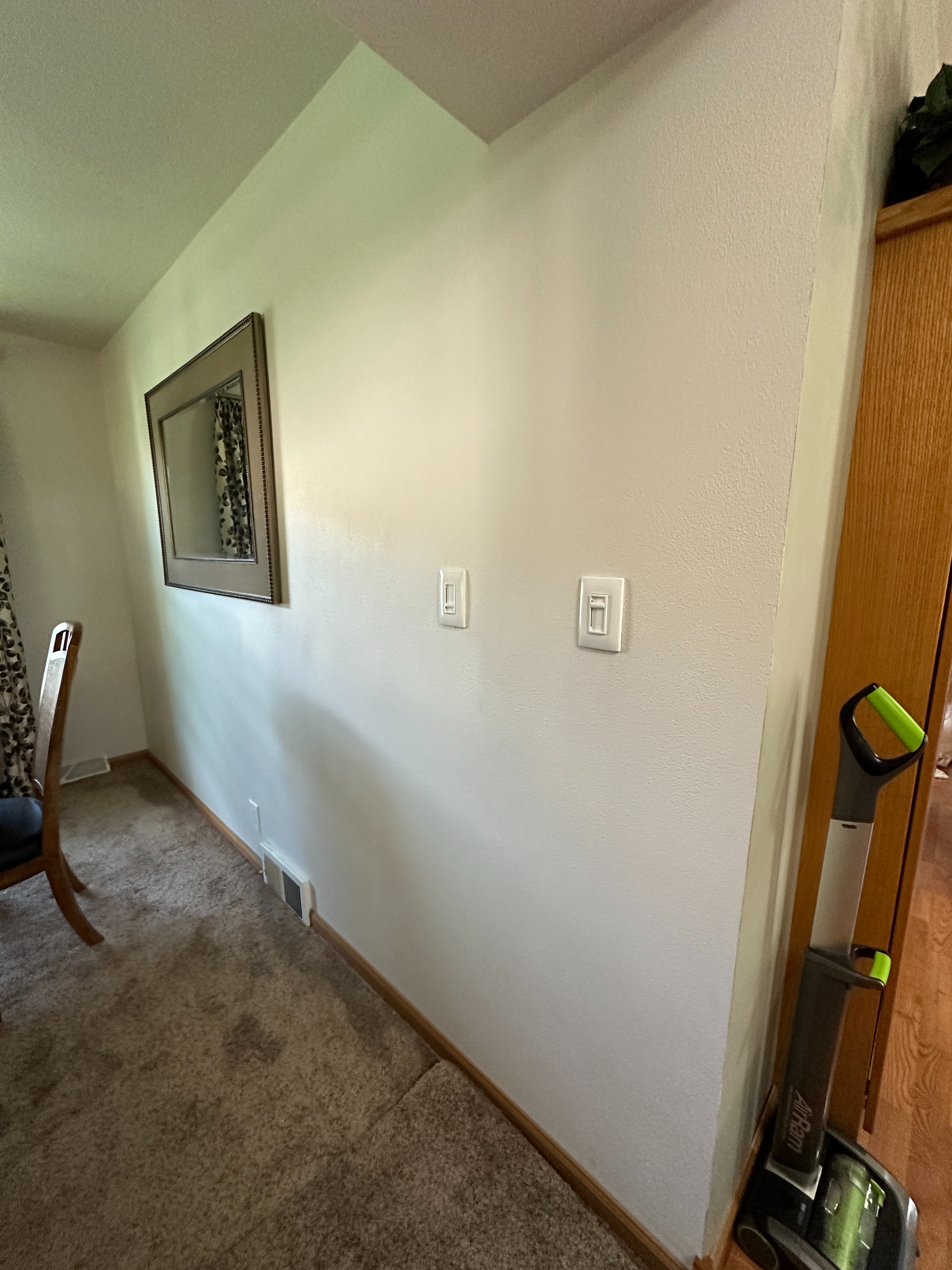 Before: Exterior wall of unused bedroom