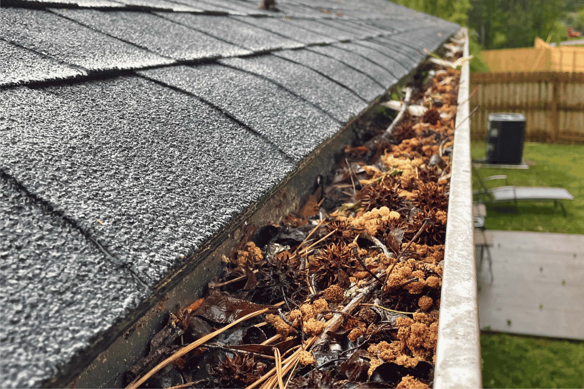 Prevent winter water damage and wood rot with our thorough autumn gutter cleaning and flushing services.
